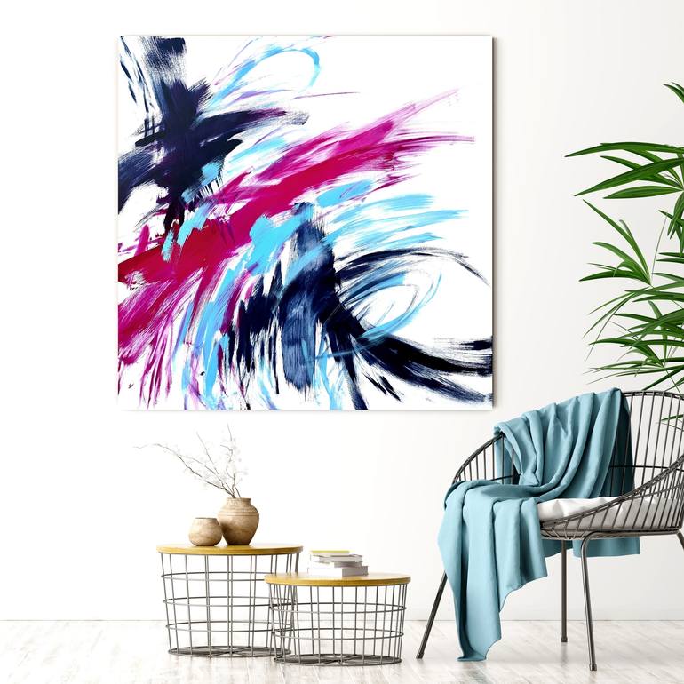 Original Abstract Expressionism Abstract Painting by Cristina Dalla Valentina