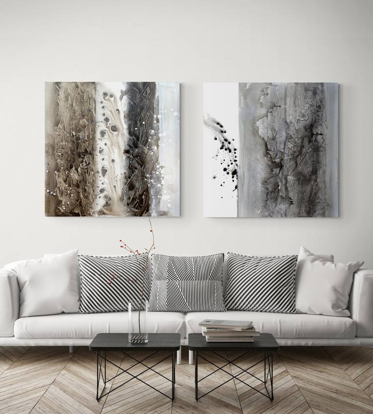 Original Minimalism Abstract Painting by Cristina Dalla Valentina