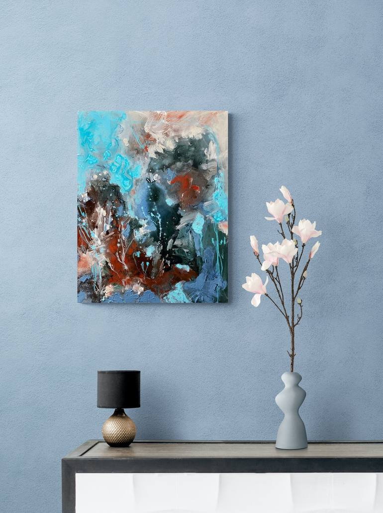 Original Abstract Expressionism Abstract Painting by Cristina Dalla Valentina