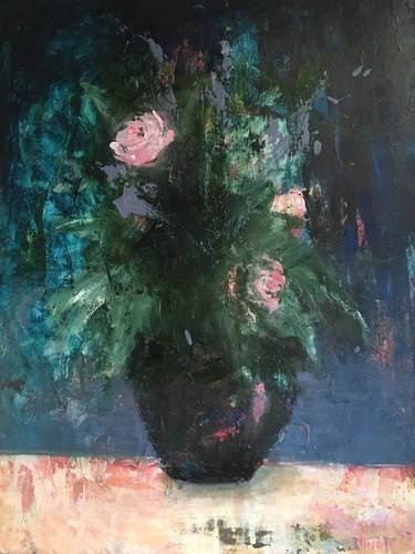 Original Expressionism Floral Paintings by Saskia Minoli