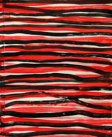 Red, Black Strips I, small, 2015 thumb