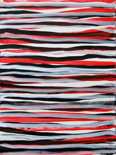 Red, Black Strips V, small, 2015 thumb
