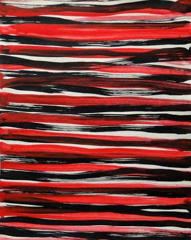 Red, Black Strips, small, XVIII, 2015 thumb