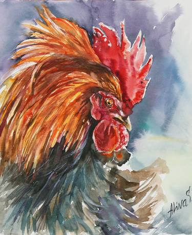 Rooster portrait thumb