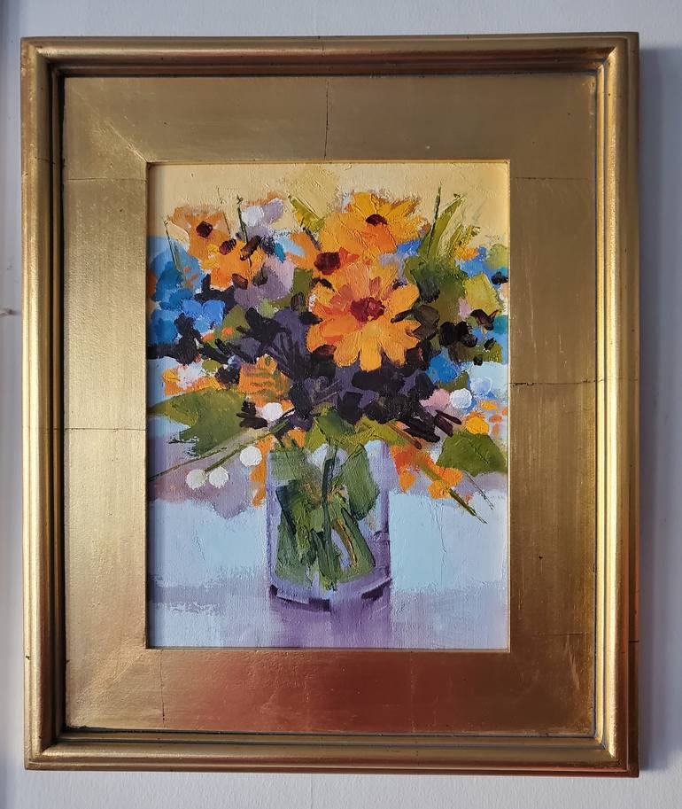 Original Impressionism Floral Painting by George Freeman