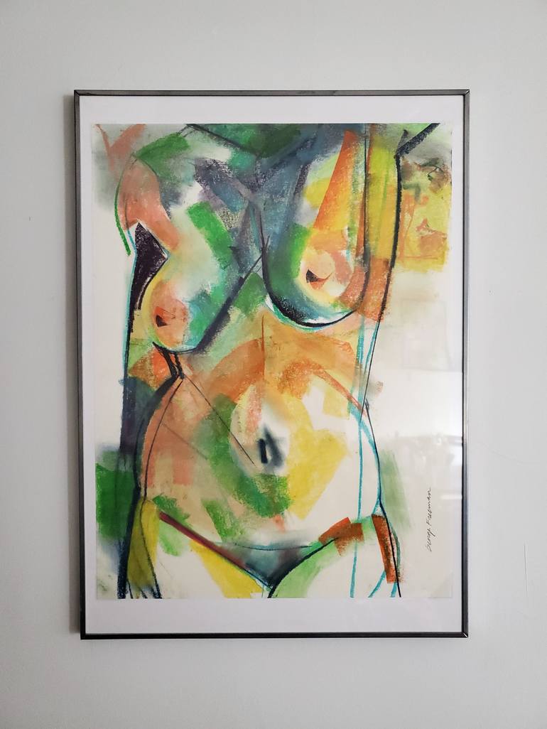 Original Expressionism Nude Drawing by George Freeman