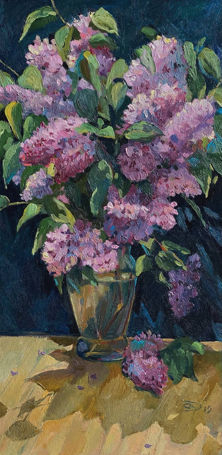 Night lilac Painting by Alexander Svistunov | Saatchi Art