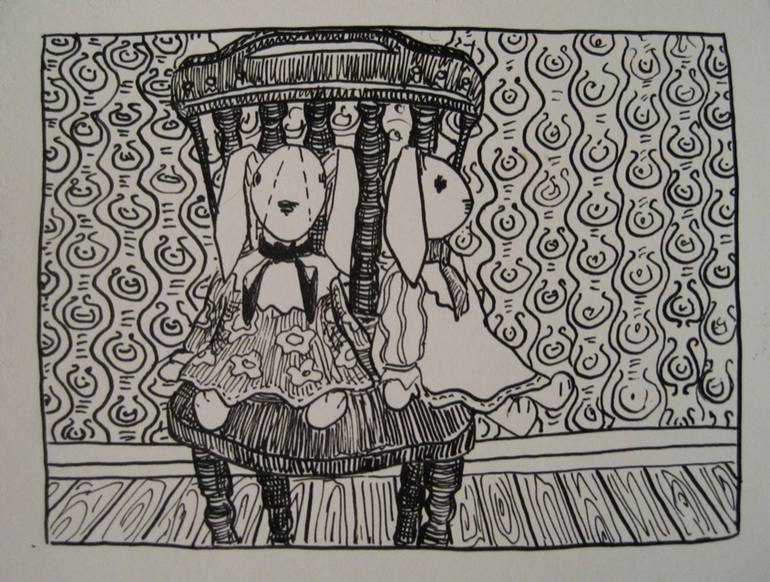 Rabbits Drawing by Laura Darling | Saatchi Art