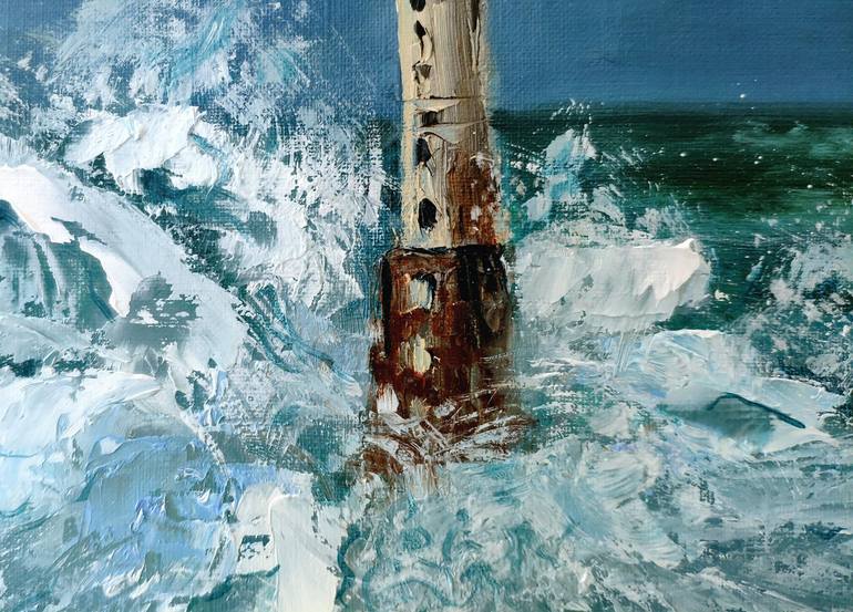 Original Impressionism Seascape Painting by Elena Gridneva