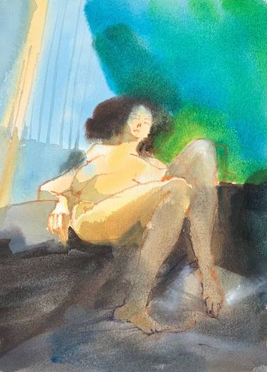 Original Figurative Women Paintings by Irena Spector-Srebnogur