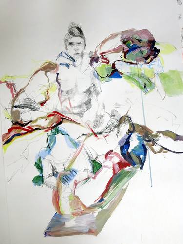 Original Figurative Abstract Drawings by Ingrid Bartel-Karsten