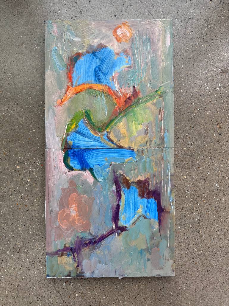 Original Abstract Expressionism Religion Painting by Ekaterina Belukhina