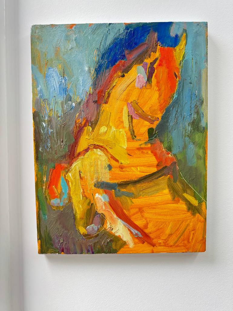 Original Abstract Expressionism Animal Painting by Ekaterina Belukhina