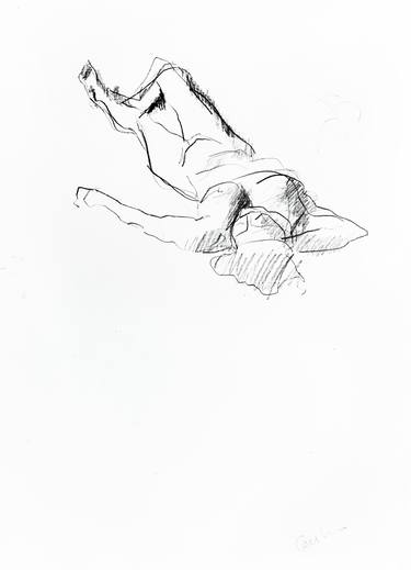 Original Figurative Body Drawings by Elekes Reka