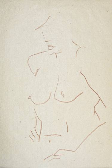Original Figurative Nude Drawings by Elekes Reka