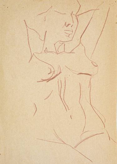 Original Expressionism Nude Drawings by Elekes Reka
