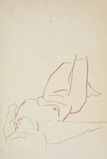Print of Expressionism Nude Drawings by Elekes Reka