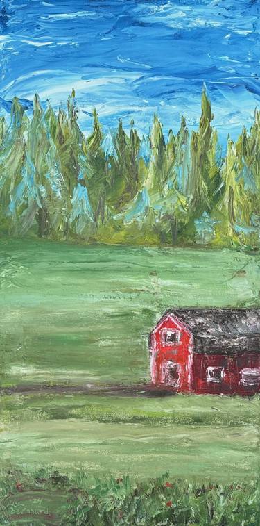 Original Impressionism Landscape Painting by Lisa Bernhard