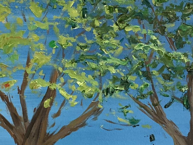 Original Impressionism Tree Painting by Lisa Bernhard