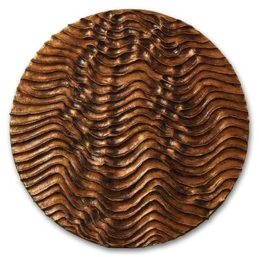 Round Erosion 2 | Bronze Leaf Wall Relief thumb