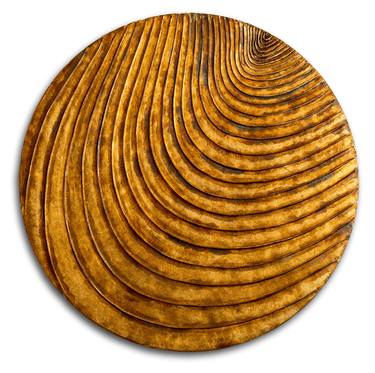 Woodcuts #5 | Round Wall Sculpture thumb