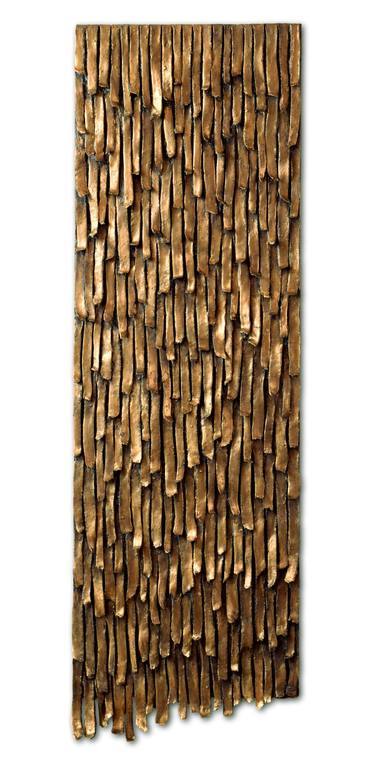 Bark Variation #02 | Aged Brass Wall Sculpture thumb
