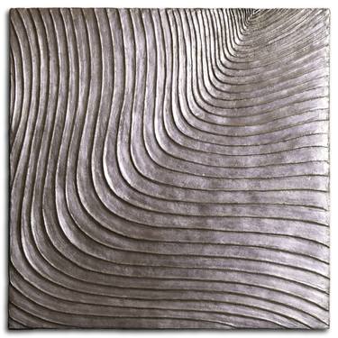 Woodcuts #04 | Silver Leaf Wall Sculpture thumb