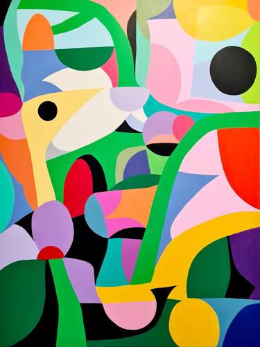 Original Cubism Abstract Paintings by Amy Kim