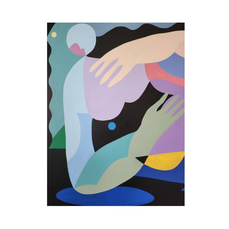 Original Cubism Abstract Painting by Amy Kim