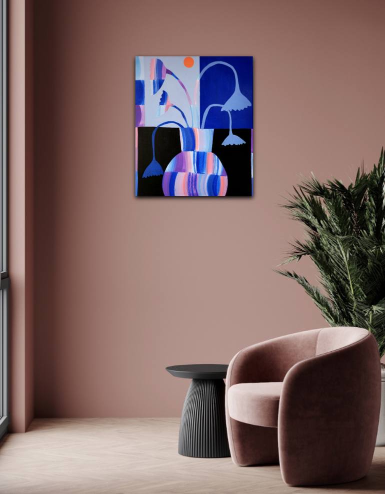 Original Abstract Floral Painting by Amy Kim