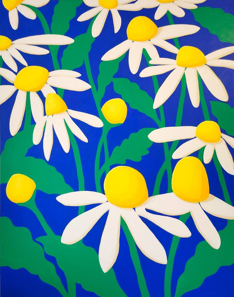 Original Floral Painting by Amy Kim | Abstract Art on Canvas | Sunny side up