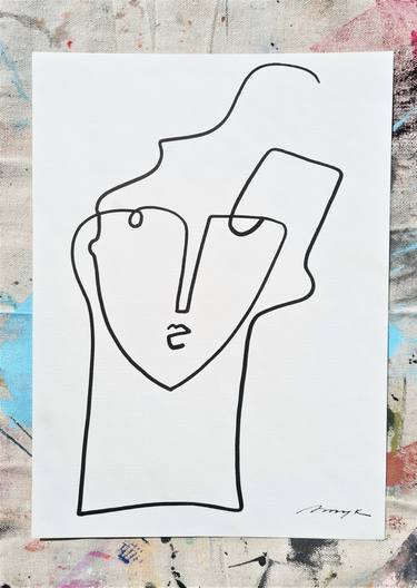 Print of Abstract People Drawings by Amy Kim