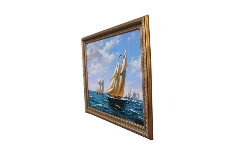 Original Realism Boat Painting by Suren Torosyan