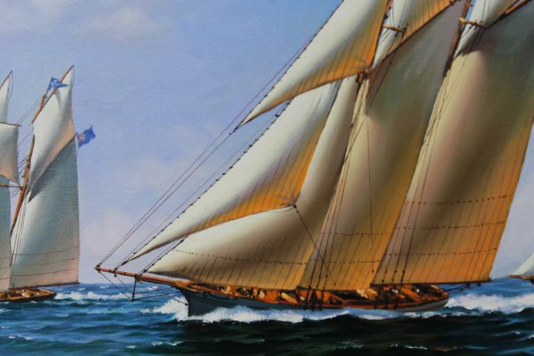 Original Realism Boat Painting by Suren Torosyan