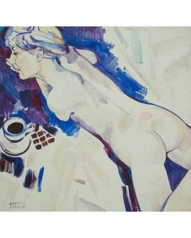 Print of Modern Nude Paintings by Oleh Lunov