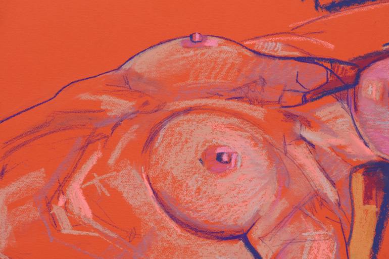 Original Expressionism Women Drawing by Oleh Lunov