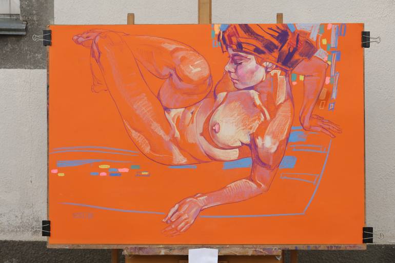 Original Expressionism Body Drawing by Oleh Lunov