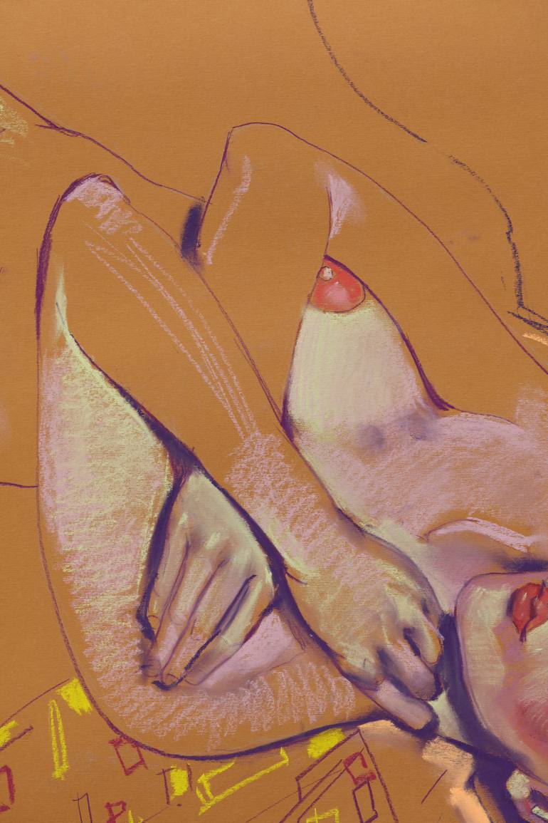Original Expressionism Nude Drawing by Oleh Lunov