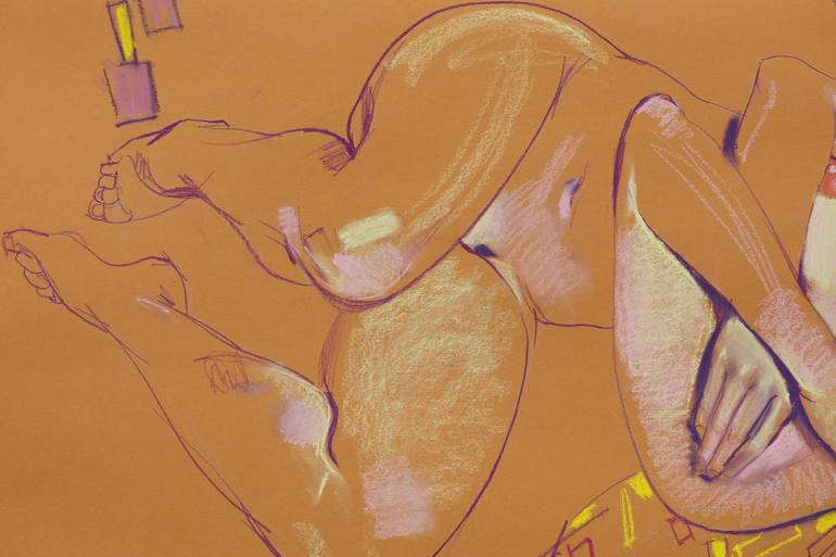 Original Expressionism Nude Drawing by Oleh Lunov