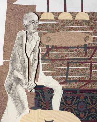 Original Figurative Interiors Collage by Yelena Petroukhina