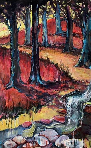Original Abstract Landscape Painting by Anasta Ignatenko
