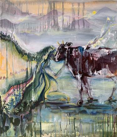 Original Abstract Expressionism Fantasy Painting by Anasta Ignatenko