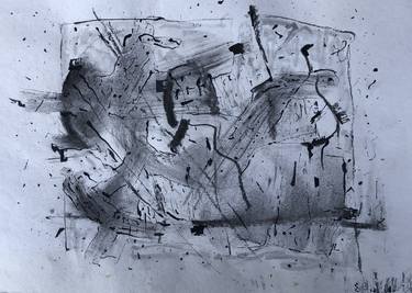 Original Abstract Expressionism Abstract Painting by Margot Orologopoulou