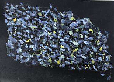 Original Abstract Expressionism Abstract Painting by Margot Orologopoulou
