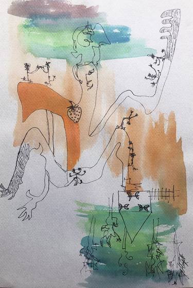 Original Conceptual Abstract Drawings by Margot Orologopoulou
