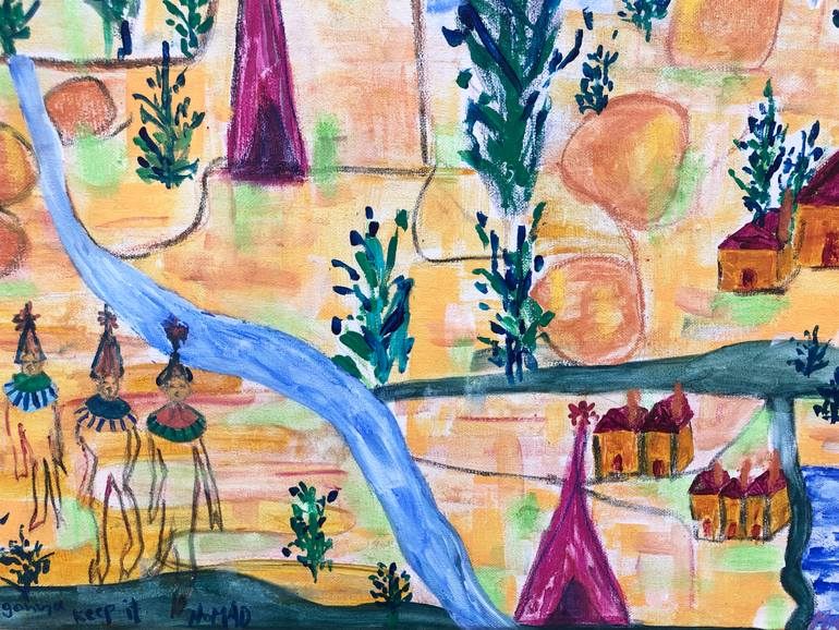 Original Contemporary Abstract Painting by Margot Orologopoulou