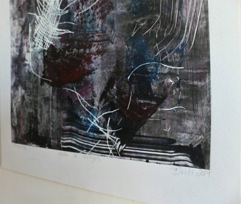 Original Expressionism Abstract Printmaking by Brittany Rodriguez