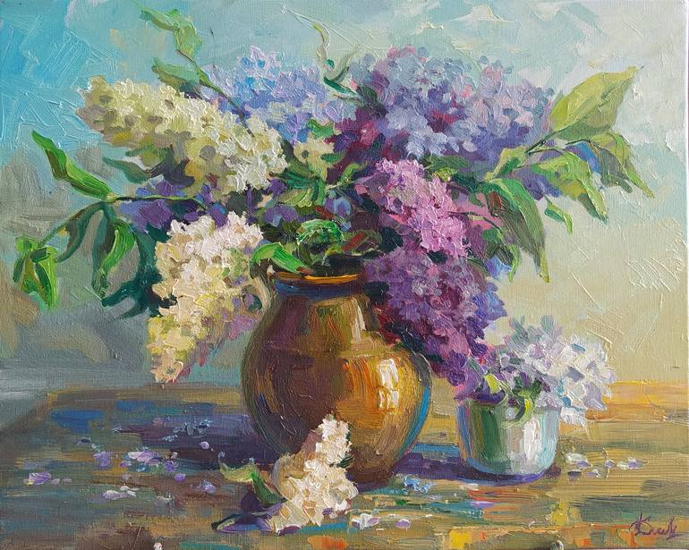 Buy oil painting on canvas «Still life with lilac», flowers