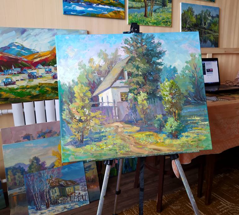 Original Impressionism Landscape Painting by Dmytro Skrypnyk