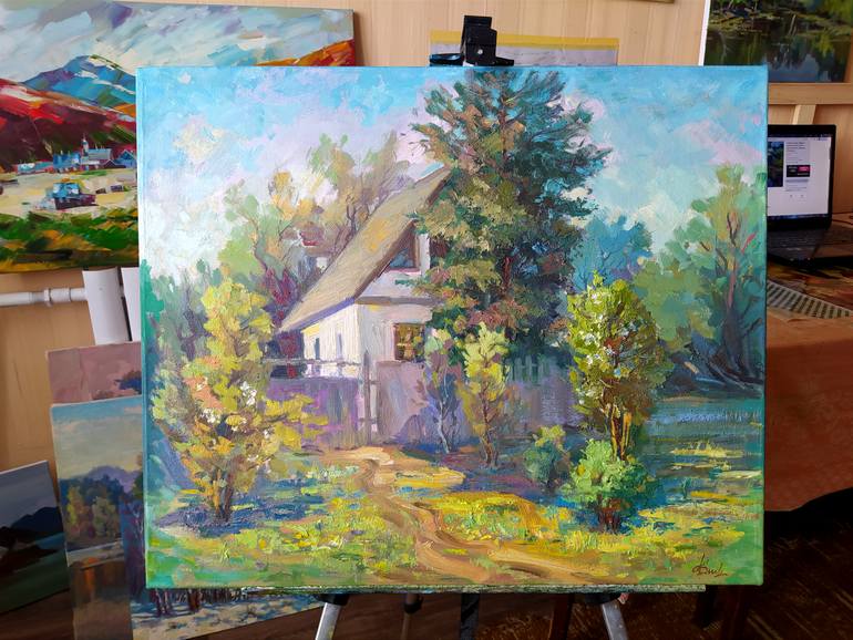 Original Impressionism Landscape Painting by Dmytro Skrypnyk